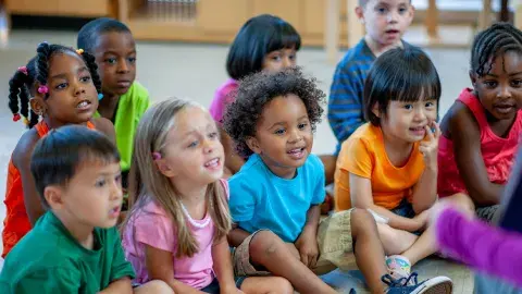 Kids watching a storytime