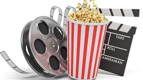 movies reel popcorn