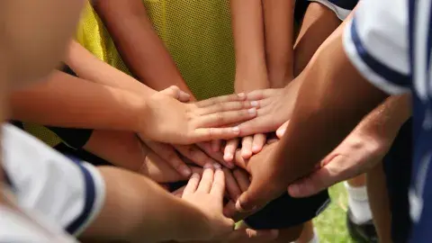 hands together