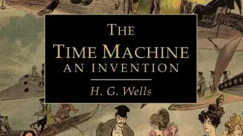 Book cover for "The Time Machine" by H.G. Wells.