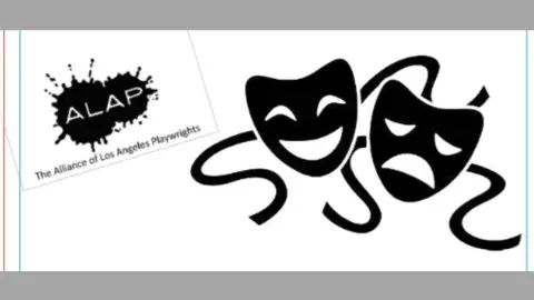 ALAP logo and 2 theater masks