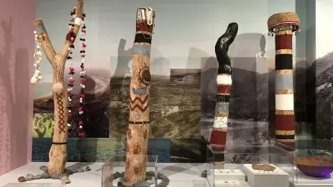 Ancester poles of the Tongva