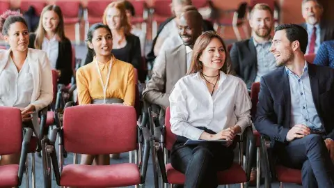smiling audience