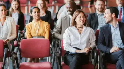 smiling audience