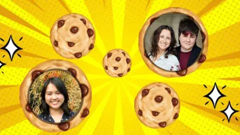 comics cookies with faces in the cookies