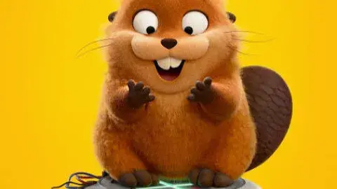 a beaver smiling