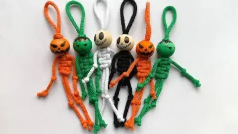 macrame skeletons, jackolanterns, and frankensteins
