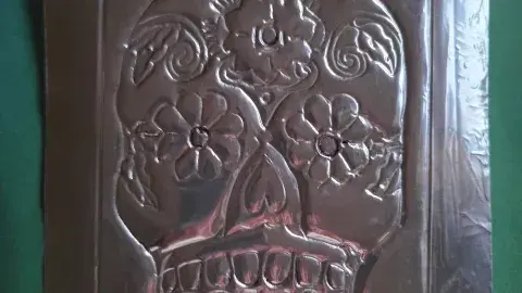Tin Embossing with Skull Design