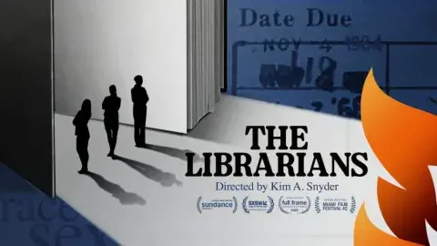 Image from the poster of the documentary, The Librarians.