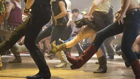 line dancing with western boots