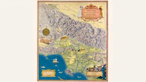 Map of the Old Spanish & Mexican Ranchos of Los Angeles County, 1937