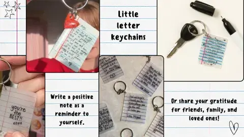 Little letter shrink art keychains