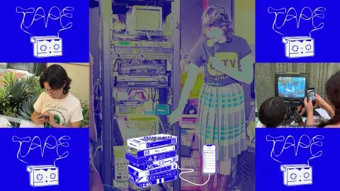 collage of old digital media