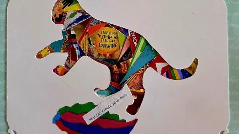 iris folded cat on paper