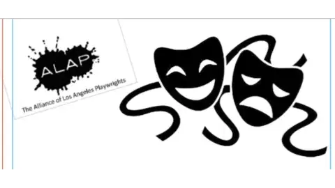 ALAP logo and 2 theater masks