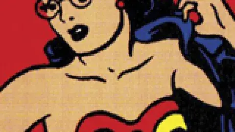 Wonder Woman wearing glasses