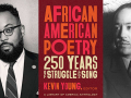 Kevin Young and his book African American Poetry: 250 Years of Struggle and Song alongside Langston Hughes, photo credit: Melanie Dunea and Carl Van Vechten Kevin Young and his book African American Poetry: 250 Years of Struggle and Song alongside Langston Hughes