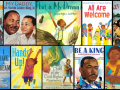 Collage of picture books celebrating the inspiration of Martin Luther King, Jr.