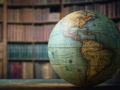 books and a globe