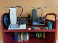 3d printers on a cart