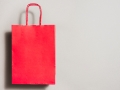 red holiday gift bag