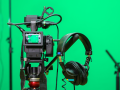 Green screen equipment shown here including a camera