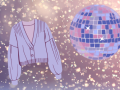 a sweater and disco ball