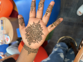 Henna art on a hand