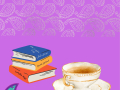 image of book and tea