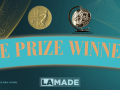 the Prize Winners text in teal and gold