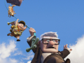 Pixar characters from Up floating in the sky