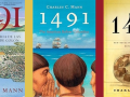 Various covers for the book "1491" by Charles C. Mann