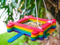 popsicle, rainbow, bird feeder