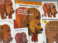 Children's picture book Brown Bear, Brown Bear, What Do You See? in Spanish, English, French, Japanese, Chinese and Korean.