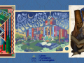 3 colorful posters of Central Library