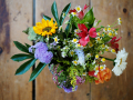 A bouquet of flowers in vibrant colors